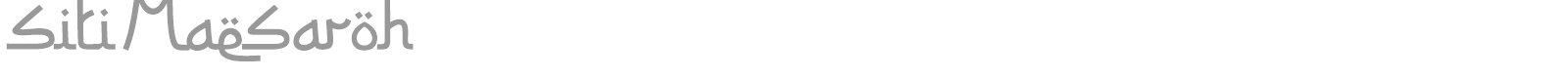 Siti Maesaroh font preview